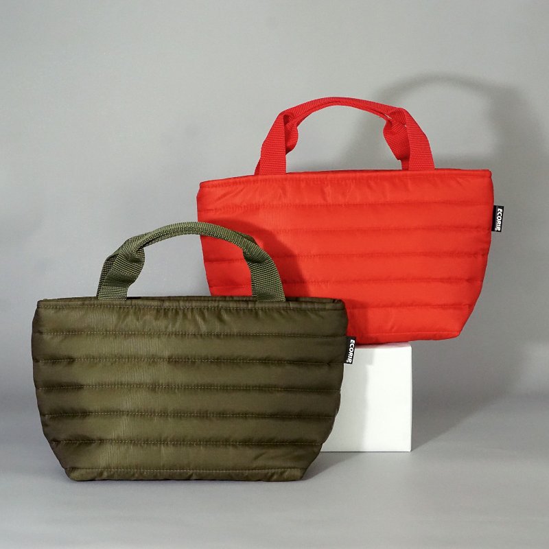 Ecorip 保冷拉链托特包 S 保冷 保温 轻量 拨水 可水洗 可折叠 肩背包 包中包 户外 通勤 健身房 散步 日本制 - 手提包/手提袋 - 环保材料 多色