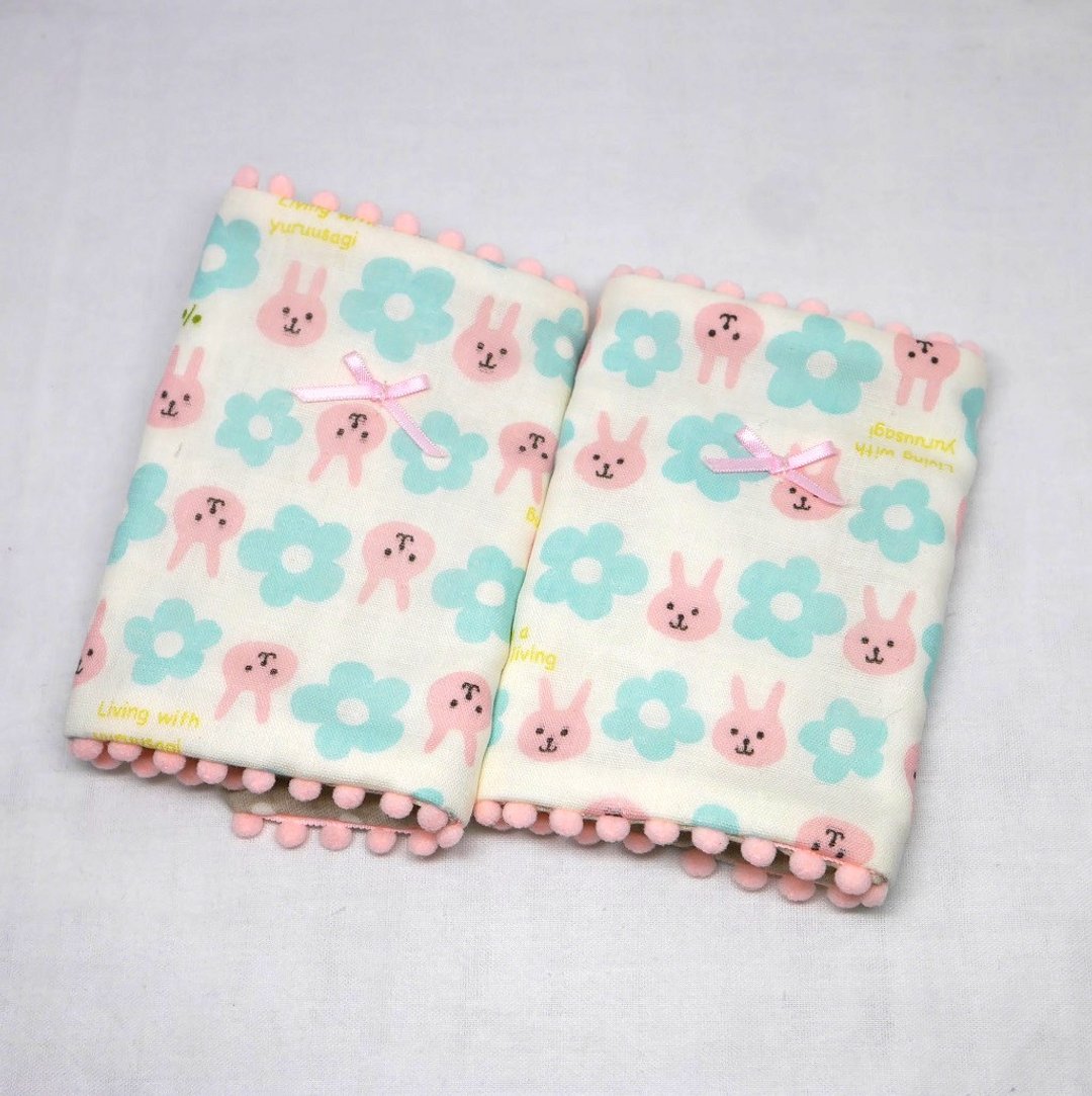 Japanese Handmade 8-layer-gauze droop sucking pads - 围嘴/口水巾 - 棉 粉红色