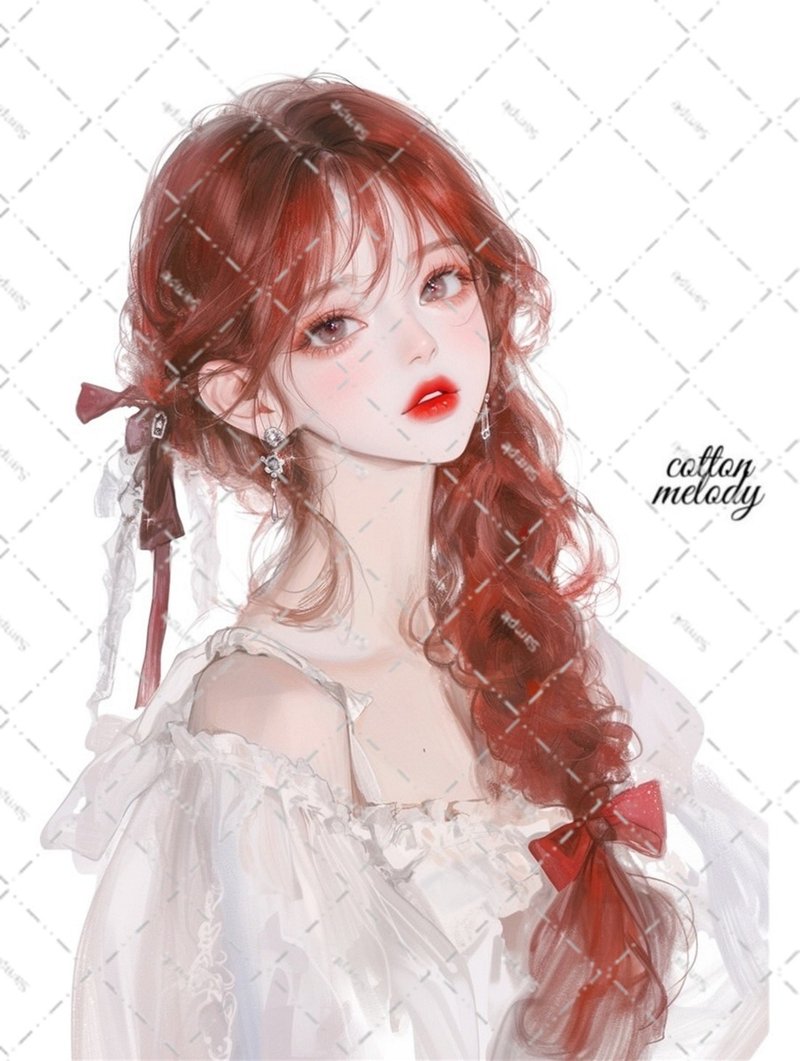 original sticker no.5630 人物贴纸 原创贴纸 人物贴纸 女孩贴纸 原创人物贴纸 - 贴纸 - 纸 