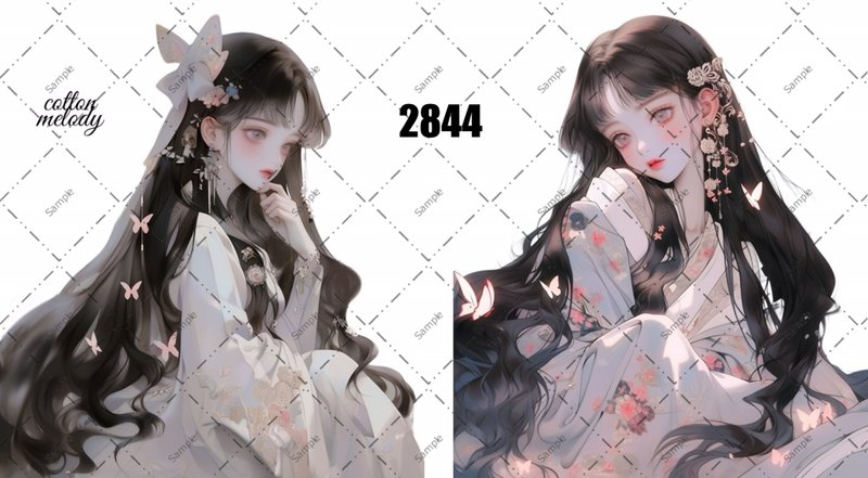 original sticker no.2844 人物贴纸 原创贴纸 原创人物贴纸 装饰贴纸 cotton melody - 贴纸 - 纸 