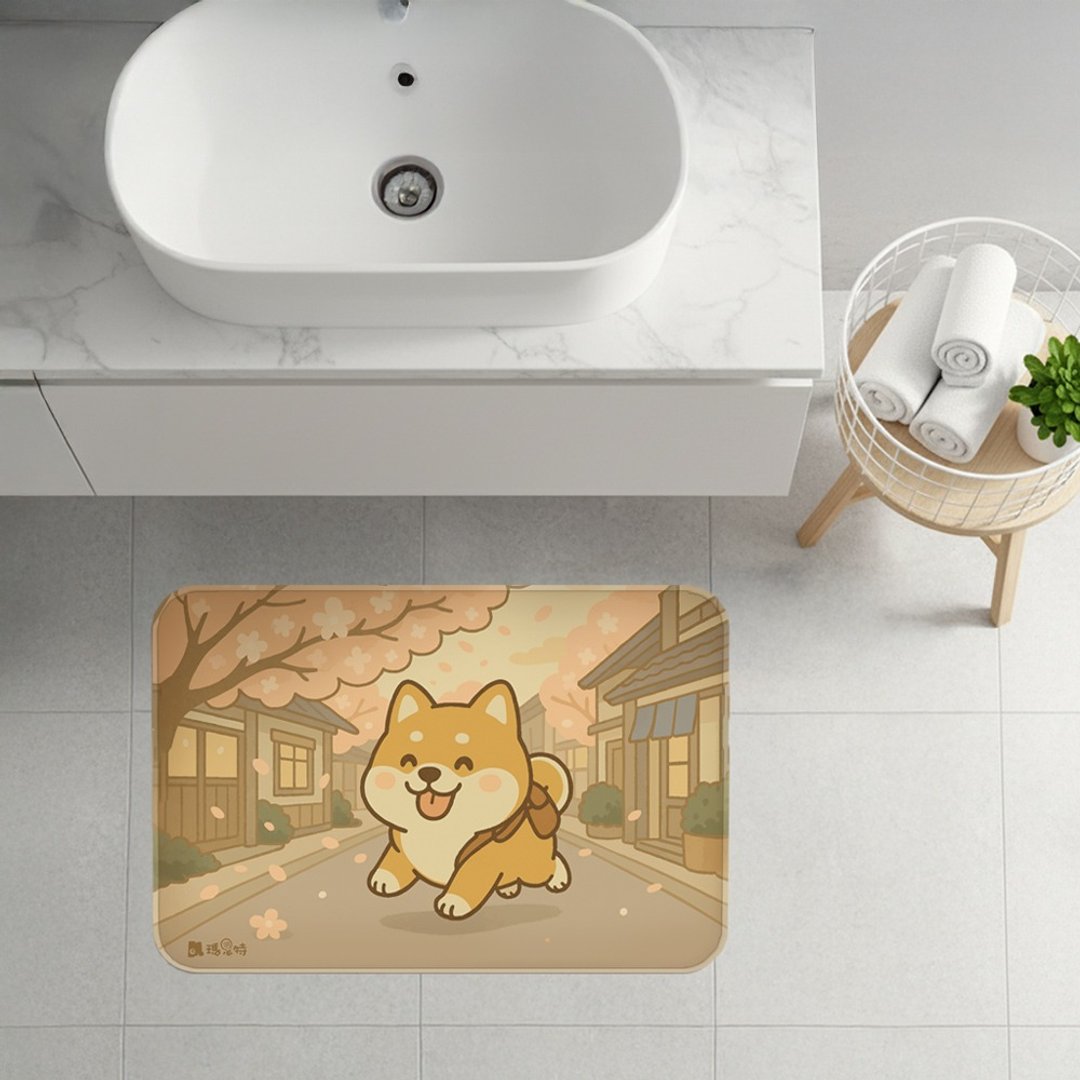 【玛思特】软式圭藻土吸水地垫 萌犬系列 (60x40cm) - 地垫/地毯 - 其他材质 多色