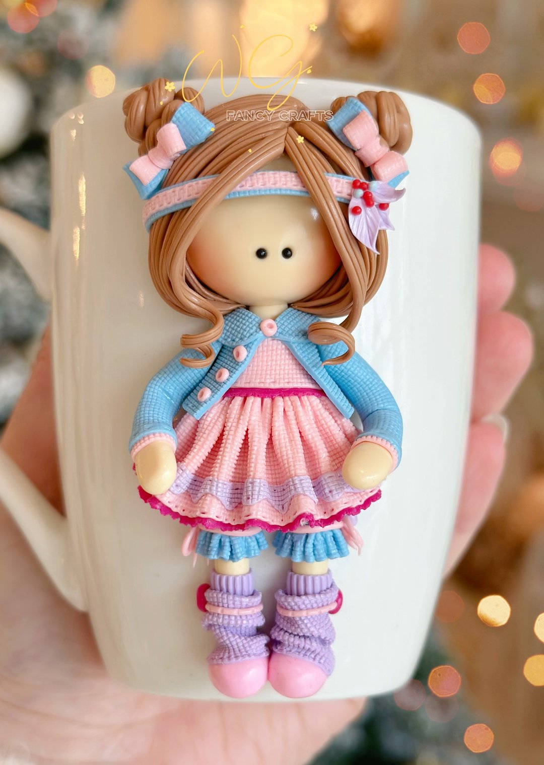 Doll Mug Handmade - 咖啡杯/马克杯 - 其他材质 