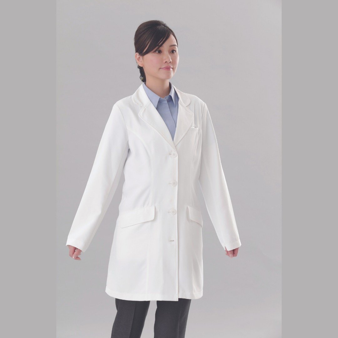丝质手感抗皱纳米抗菌医疗级制服医生袍中医袍长款医科 - 女装休闲/机能外套 - 聚酯纤维 白色
