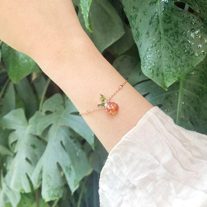 Jeju Tangerine Snowball Bracelets - 手链/手环 - 玻璃 