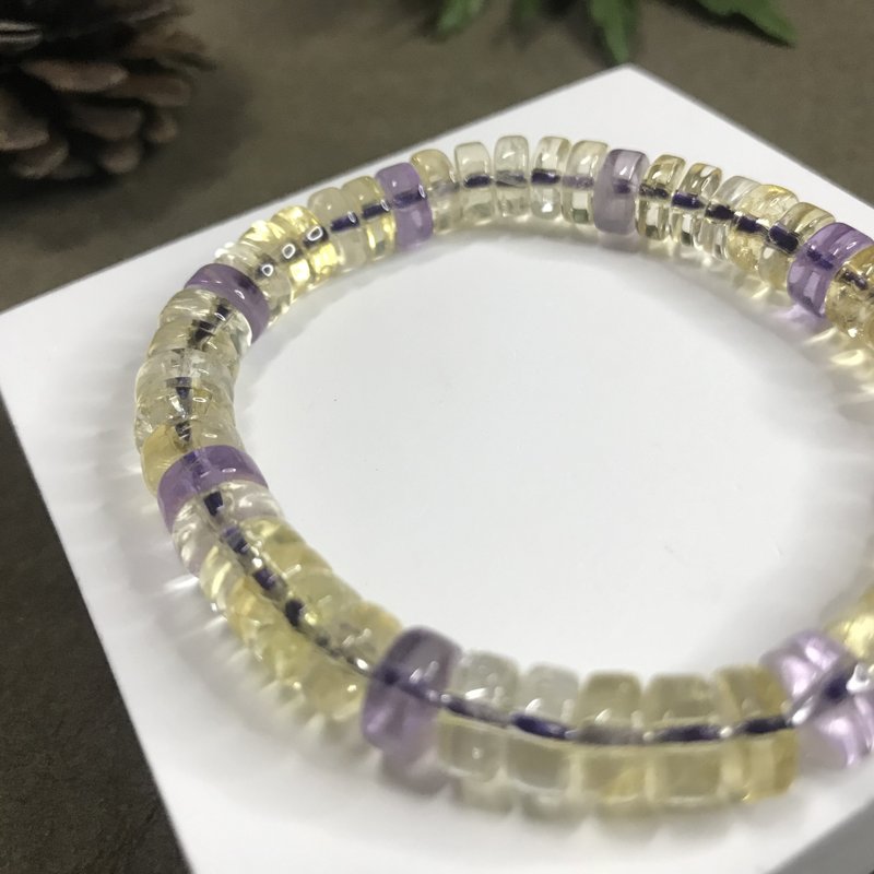 财富 I 智慧 I 紫黄晶手串 I 情人节 I 生日礼物 - 手链/手环 - 水晶 