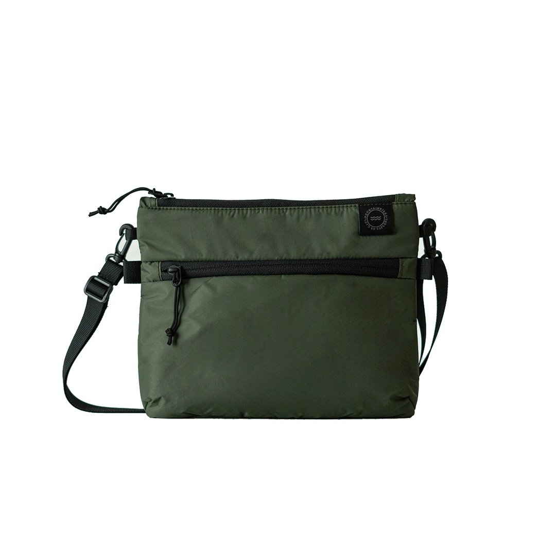 Mountain sacoche 2.0 Olive green water repellent shoulder bag - 其他 - 尼龙 绿色