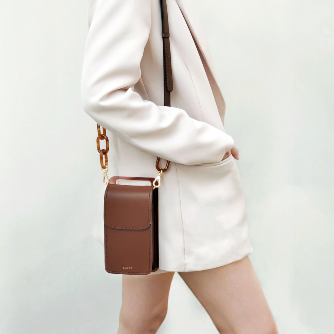 ATHENA Phone Bag in Brownie - 其他 - 人造皮革 咖啡色