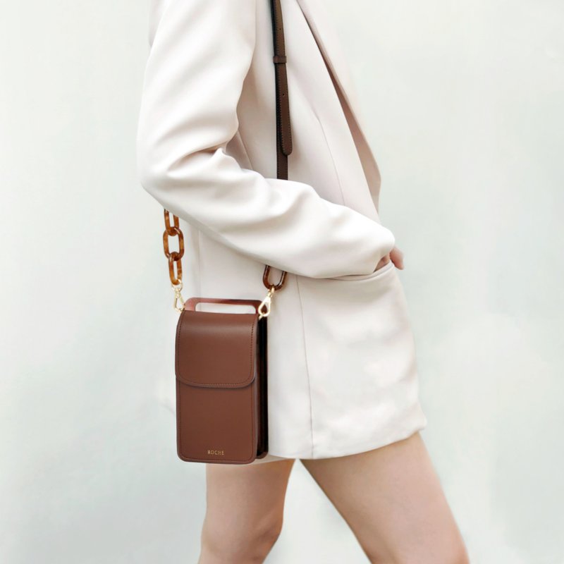 ATHENA Phone Bag in Brownie - 其他 - 人造皮革 咖啡色