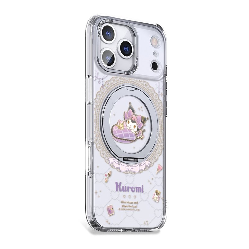 三丽鸥 iPhone 17/16/15/14/13/12 360旋转磁吸立架壳-魔镜酷洛米 - 手机壳/手机套 - 其他材质 多色