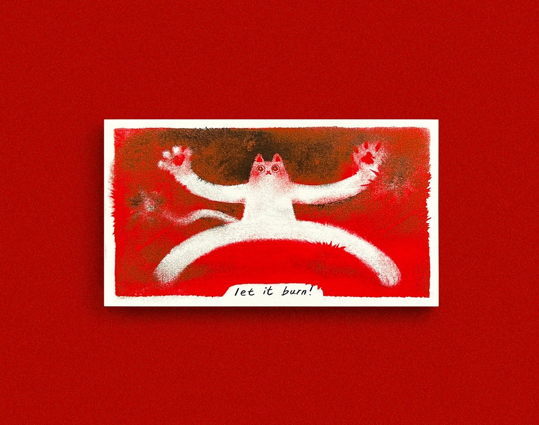 Let it burn 明信片 - 卡片/明信片 - 纸 红色