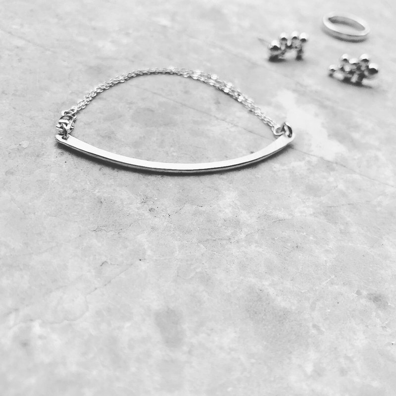 a flow of 纯银手链 - 手链/手环 - 纯银 白色