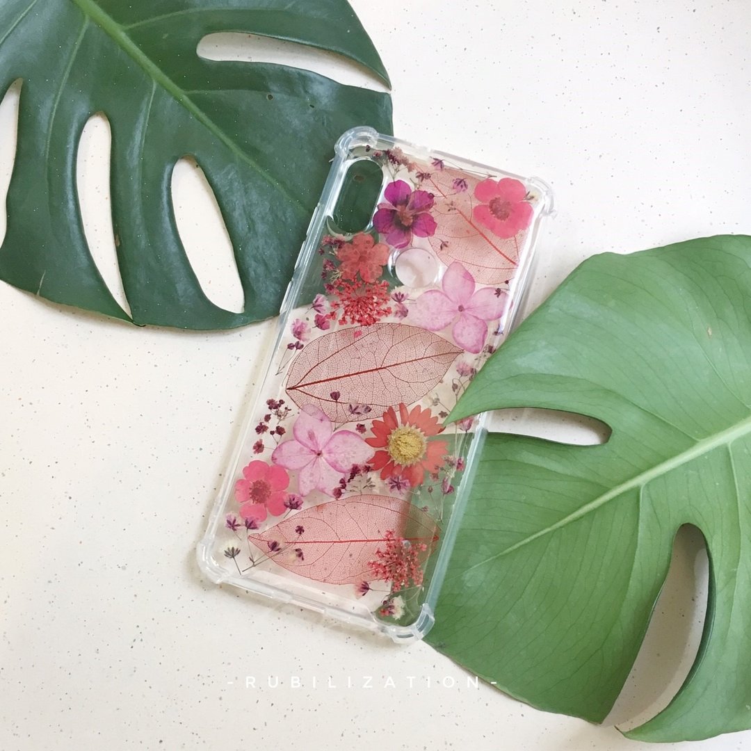 女孩喜欢红 押花手机壳  IPhone 押花手作手机壳 - 手机壳/手机套 - 植物．花 红色