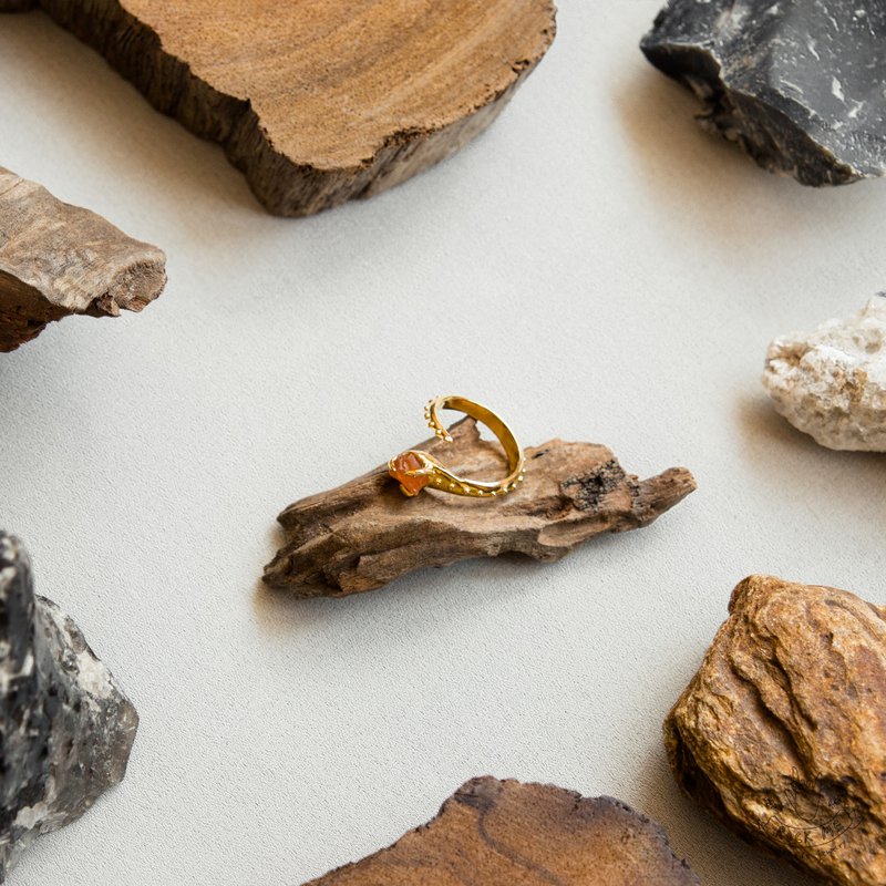 Storm With Stone Ring - 戒指 - 铜/黄铜 