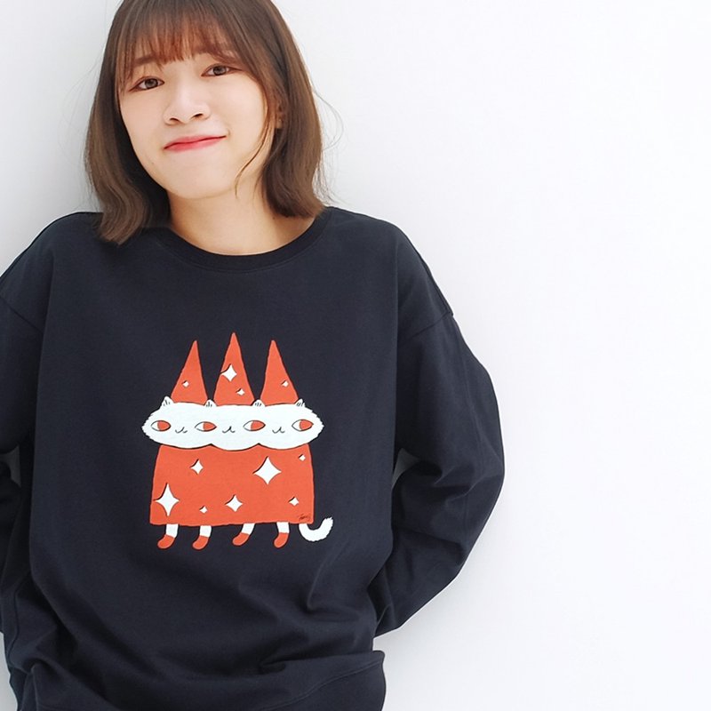 三女巫 - 中性纯棉长袖上衣 - 女装上衣 - 棉．麻 蓝色