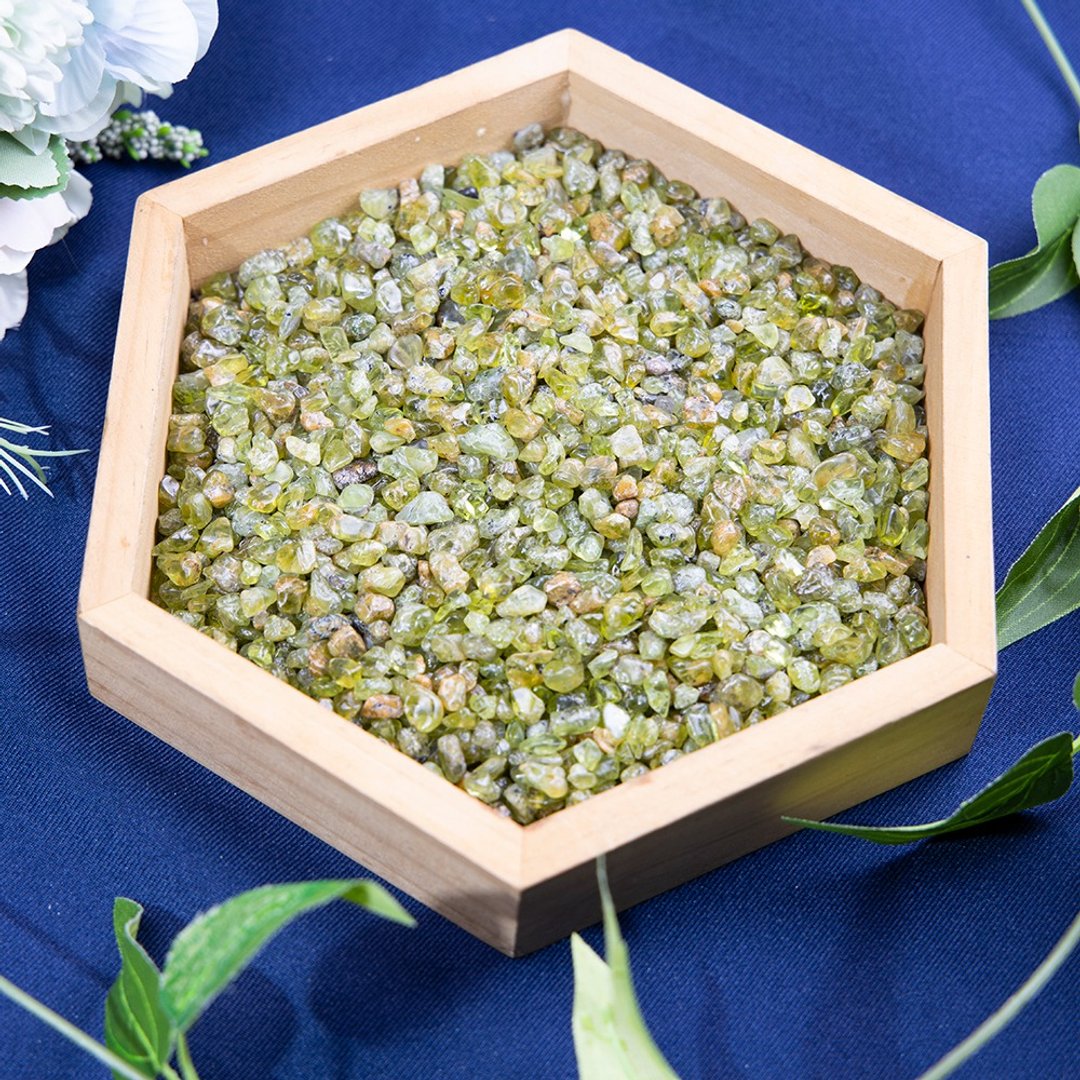 天然橄榄石碎石招财桃花紫水晶海蓝宝绿松石白水晶海蓝宝蓝砂石 - 其他 - 其他材质 