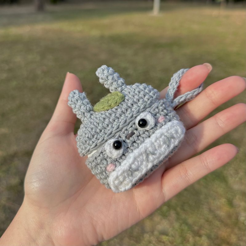 Totoro 龙猫 Airpods Pro 1/ 2/ Airpods 3 保护套 耳机套 钩织 - 耳机收纳 - 棉．麻 银色
