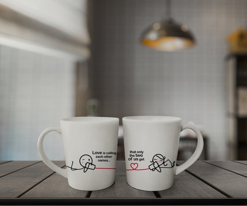 呼唤我 咖啡杯/马克杯对杯组 男孩遇见女孩系列 | HUMAN TOUCH - 咖啡杯/马克杯 - 粘土 
