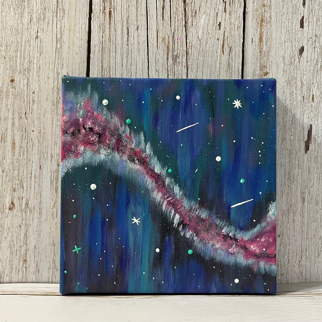 宇宙#7 压克力画 疗愈生活 15x15 居家装饰 艺术作品 手绘 - 海报/装饰画/版画 - 压克力 