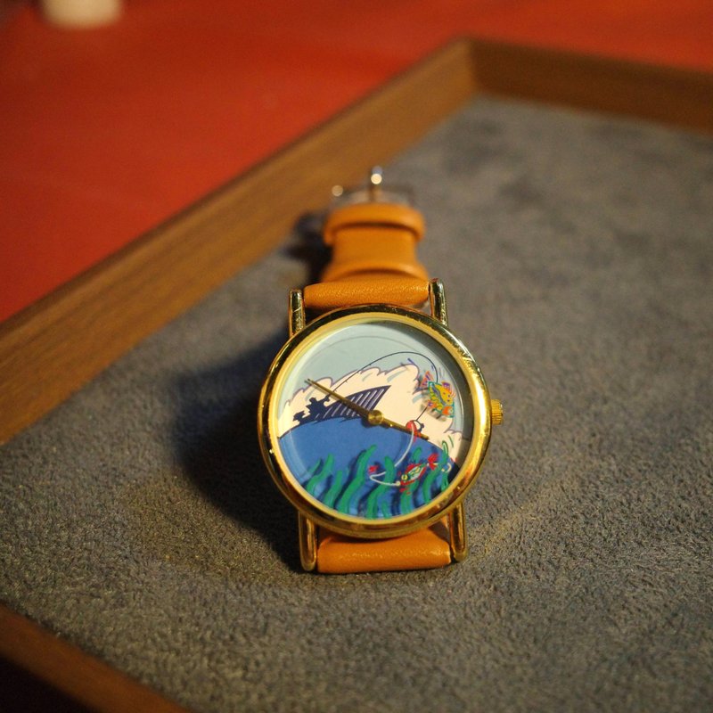 母亲节礼物 Fishing Animate Watch - 女表 - 其他金属 金色