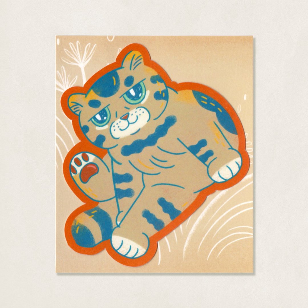 猫岛日常贴纸 / 达吉翘脚 - 贴纸 - 纸 多色
