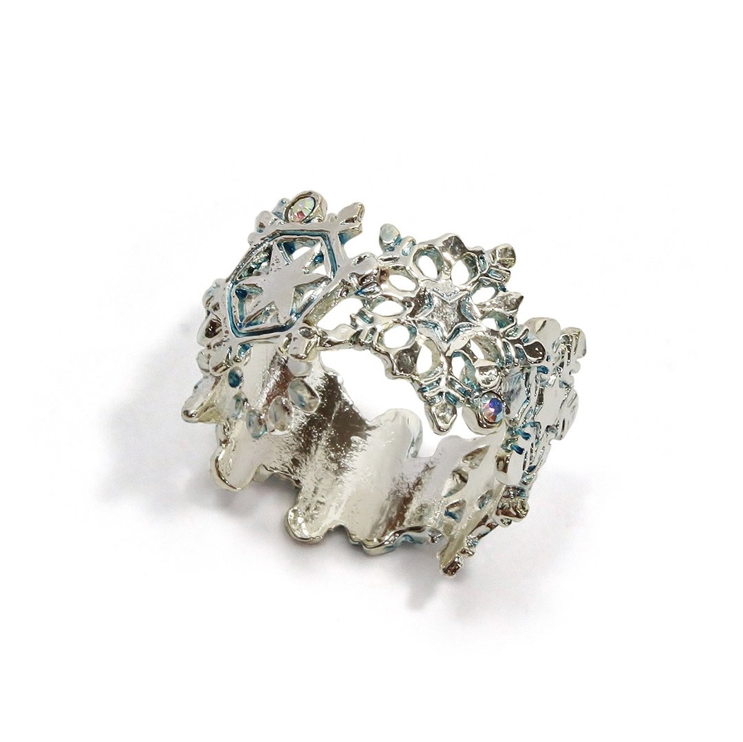 Snowflake ring RN154 - 戒指 - 其他金属 蓝色