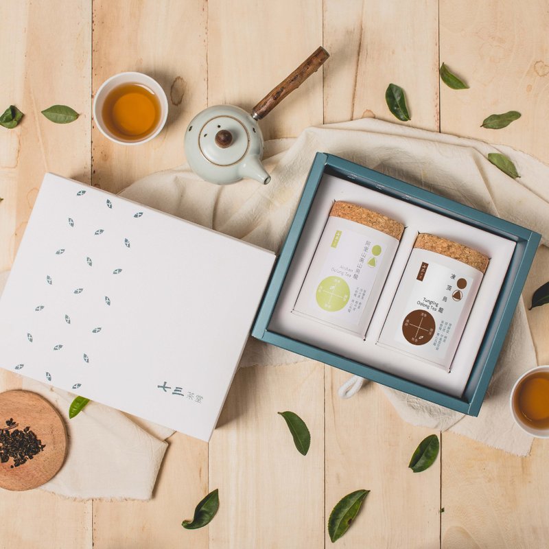 【送礼首选】经典台湾茗茶礼盒- 2入经典茶罐 - 茶 - 纸 多色