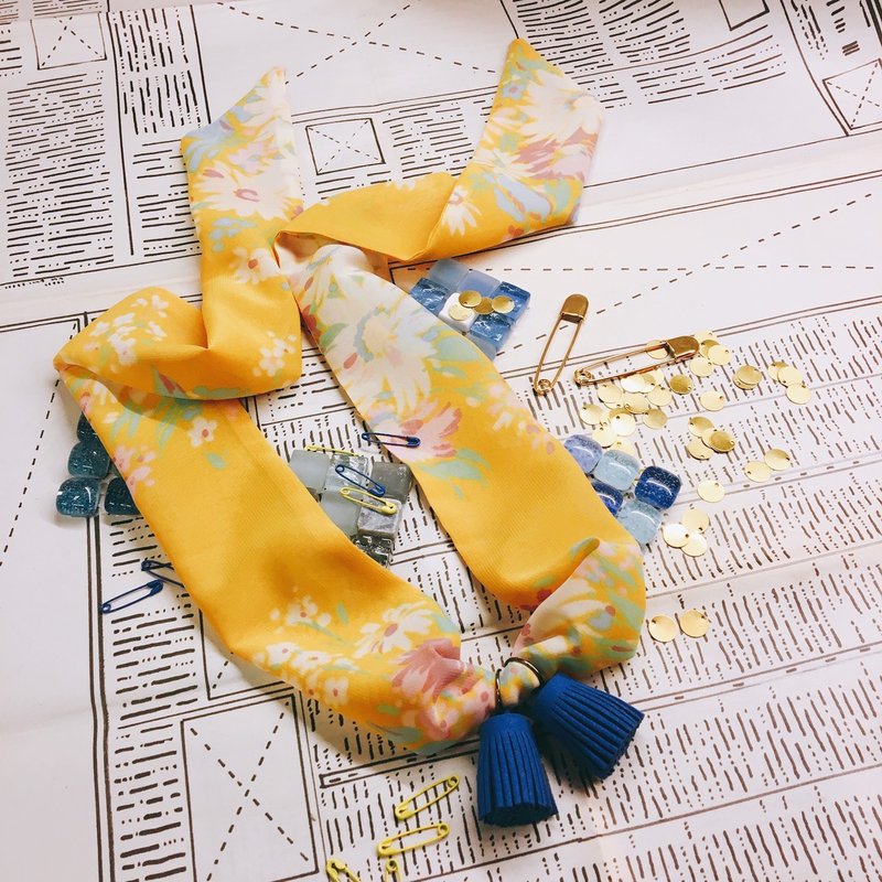 流苏项链 / 维瓦第的春天 ( 3色 ) - 项链 - 棉．麻 黄色