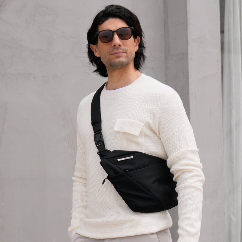 【圣诞礼物】FINO V 五代随身型动包-神隐黑 - 侧背包/斜挎包 - 聚酯纤维 黑色