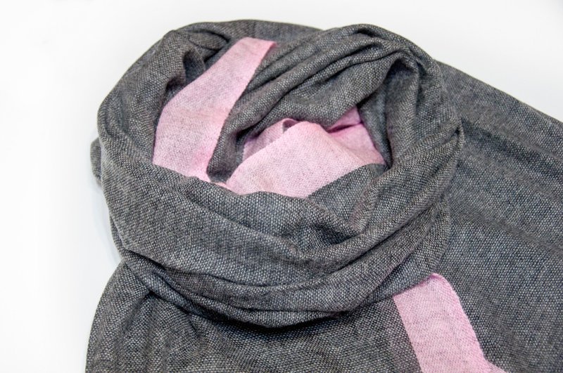 喀什米尔Cashmere/针织围巾/纯羊毛围巾/羊毛披巾-南美洲条纹 - 围巾/披肩 - 羊毛 多色