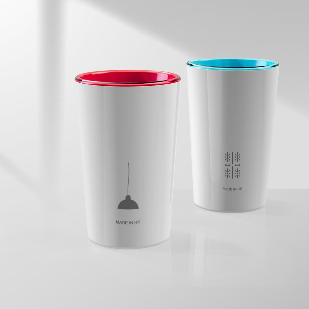 【MIHK】红A双层杯套装 - 其他杯子 - 塑料 白色