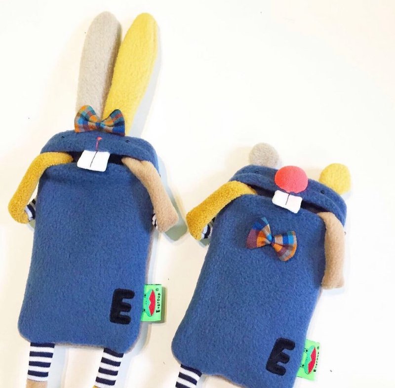 E*group 门牙包  阿兔  熊  灰蓝奶油  iphone 手机套 - 其他 - 棉．麻 蓝色