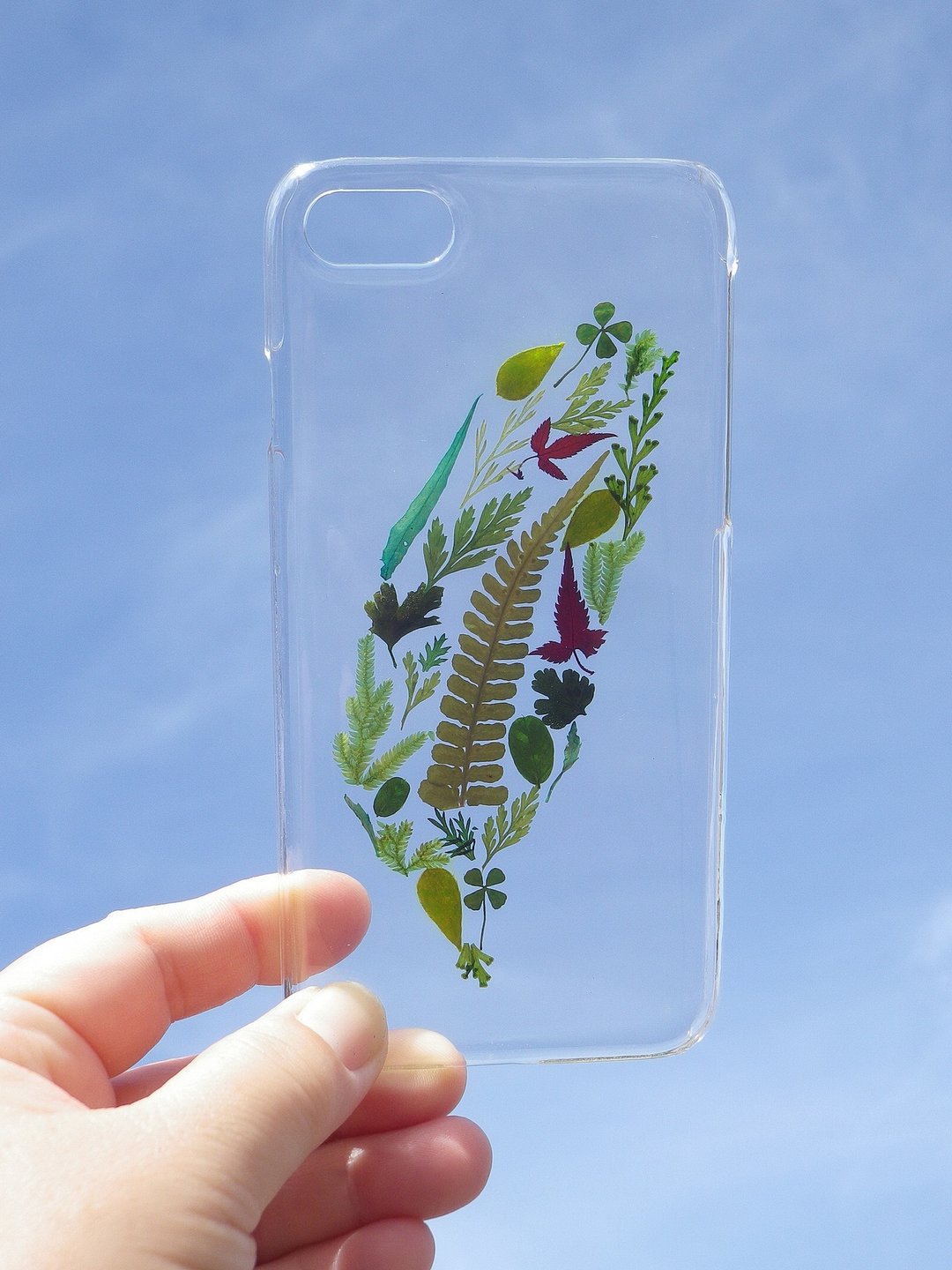 手作押花手机保护壳-iPhone 8 , 我爱台湾 - 手机壳/手机套 - 塑料 绿色