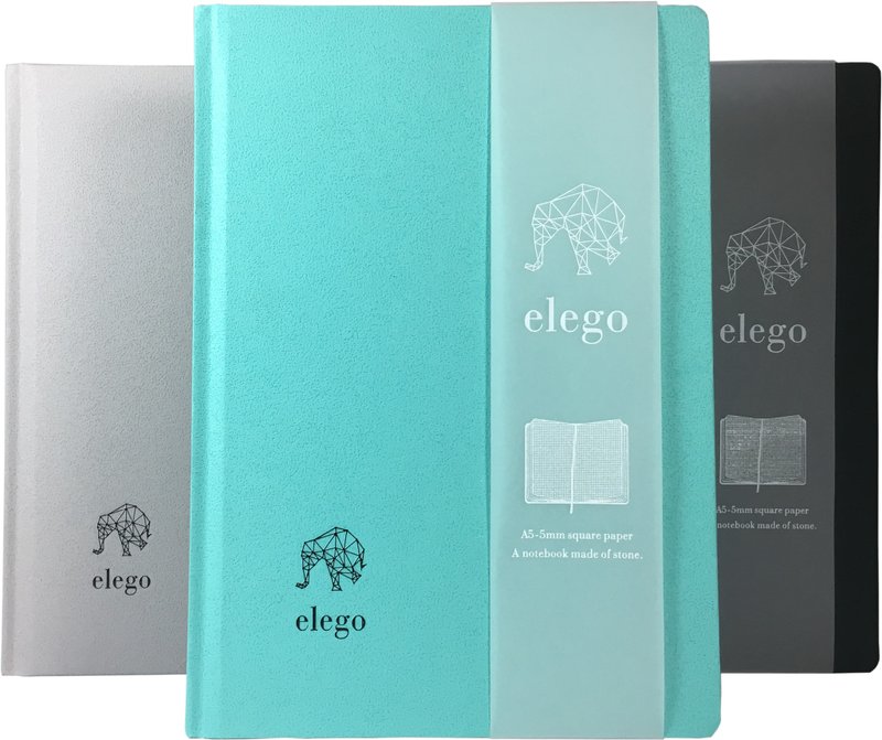 elego石系A5环保石头纸笔记本 - 湖水绿 - 笔记本/手帐 - 纸 透明