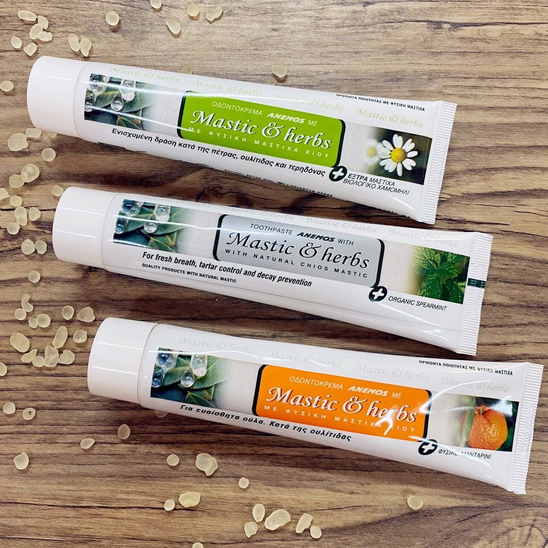 ANEMOS Mastic黄连树脂牙膏 - 7天减退牙菌膜 牙龈细菌 修复牙肉 - 牙刷/口腔清洁 - 浓缩/萃取物 