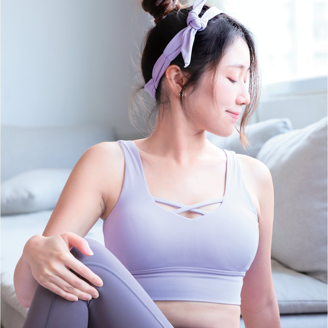 MARSHMARO SODA 收副乳长身运动内衣 - 粉紫 - 女装运动内衣 - 尼龙 紫色