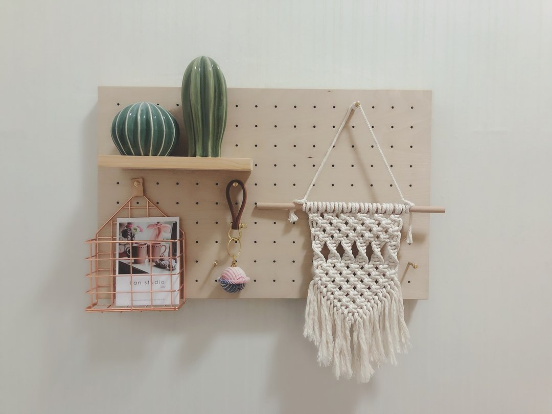 手工编织 macrame 波西米亚流苏棉质客厅卧室装饰挂饰壁挂 织物 - 墙贴/壁贴 - 棉 