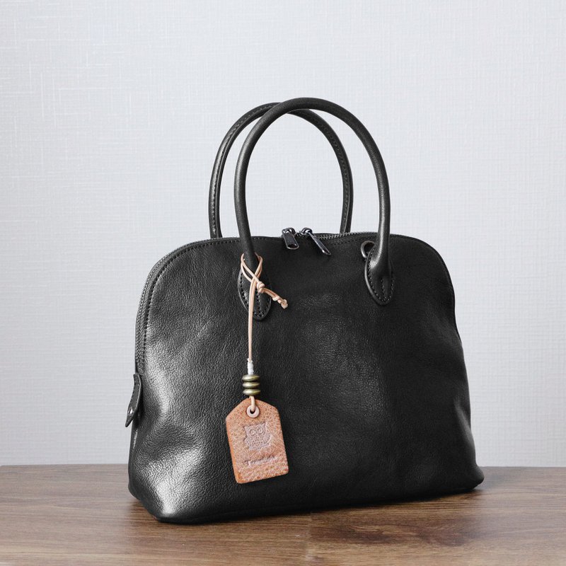 2WAY 牛皮斜挎单肩包 休闲收纳包 约会包 可收纳长款钱包 黑色 - 侧背包/斜挎包 - 真皮 黑色