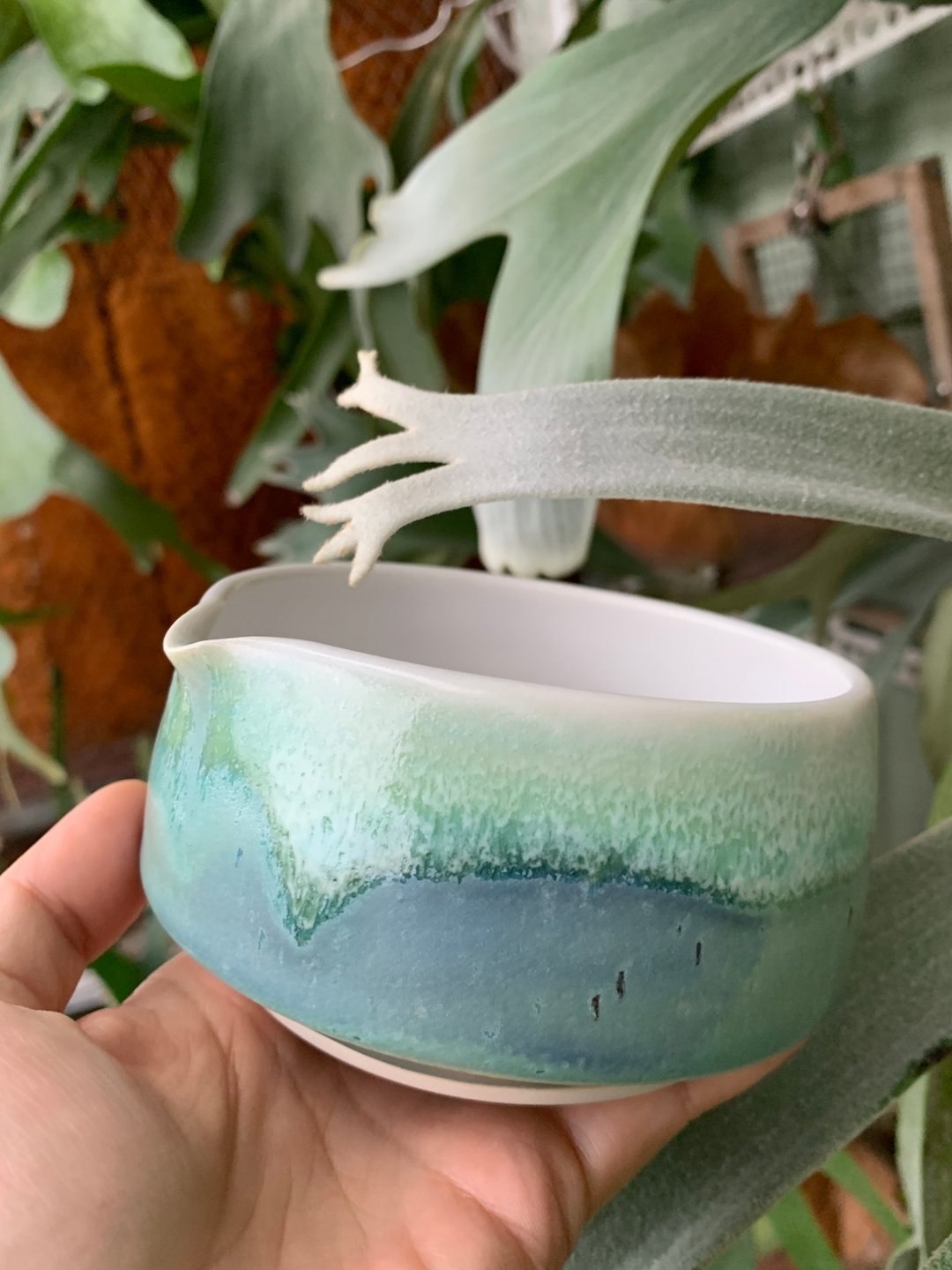 片口抹茶碗/抹茶绿/茶海/茶碗/花钵/餐碗 - 其他杯子 - 陶 绿色