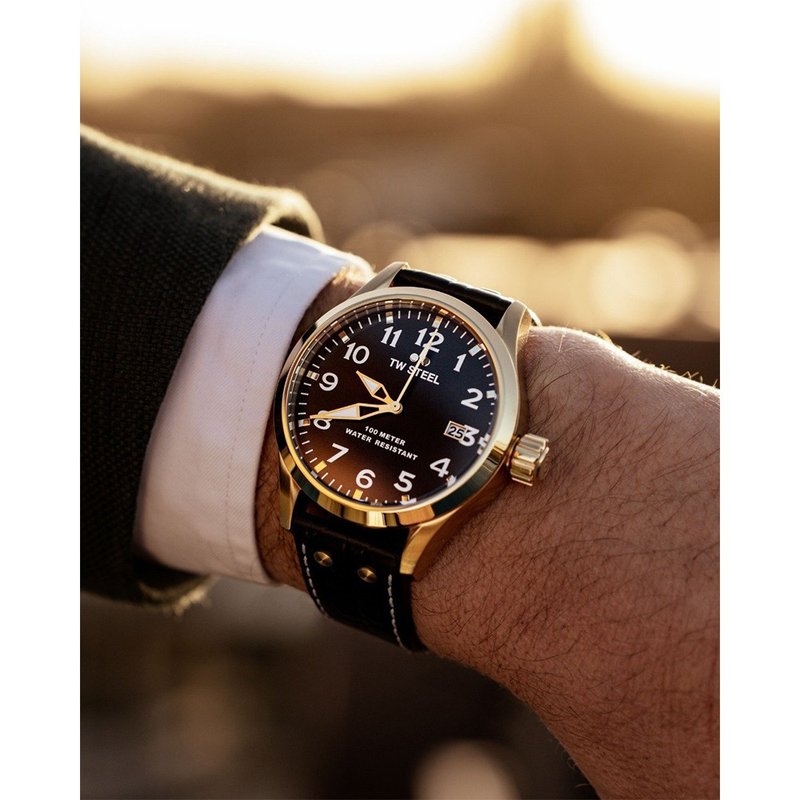 下单即赠品牌篮球　VOLANTE系列 金色深灰面大三针 - 男表/中性表 - 其他金属 