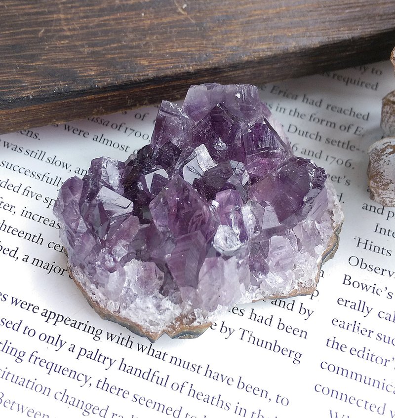 Amethyst 巴西产地 原皮紫水晶 晶簇 天然矿石 原矿 - 摆饰 - 其他材质 