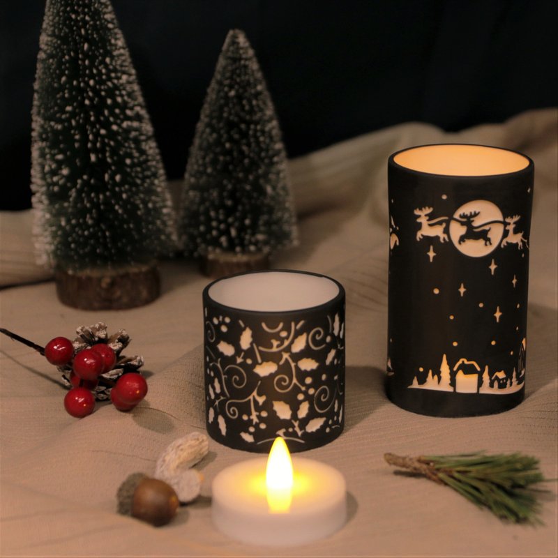 安森-陶瓷镂雕夜灯系列(小) - 灯具/灯饰 - 瓷 黑色