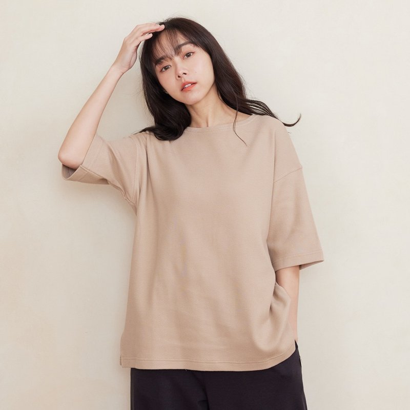 UMORFIL软绵松饼布短袖上衣-共3色 - 女装上衣 - 棉．麻 多色