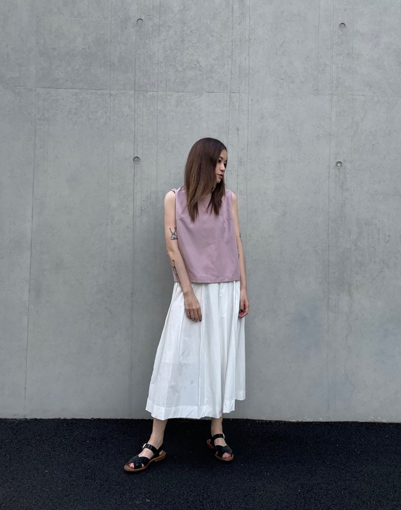 高品质百褶裙两色入 I Cotton pleated skirt - 裙子 - 棉．麻 