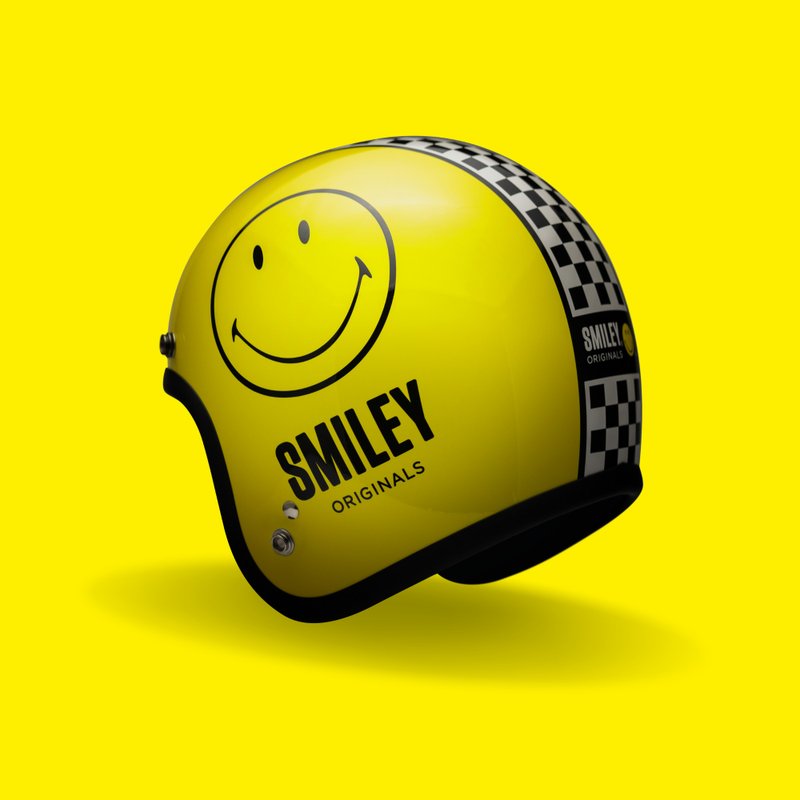 Gallop x SMILEY HELMET 黄色笑脸 联名款 3/4 半罩安全帽 黄色 - 安全帽 - 其他材质 