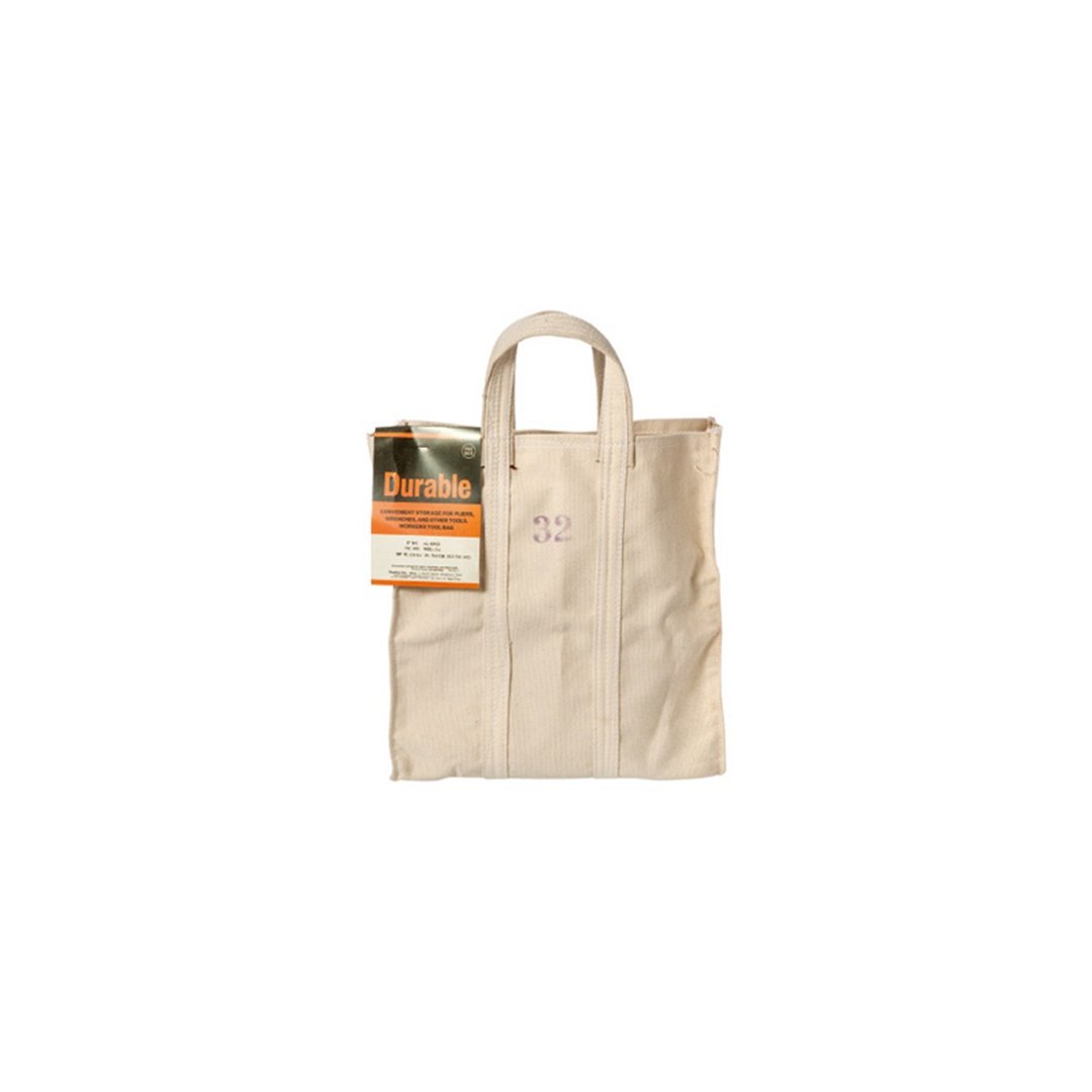 LABOUR TOTE BAG Small Off White 纯棉工业风环保购物袋 S白色 - 手提包/手提袋 - 棉．麻 白色