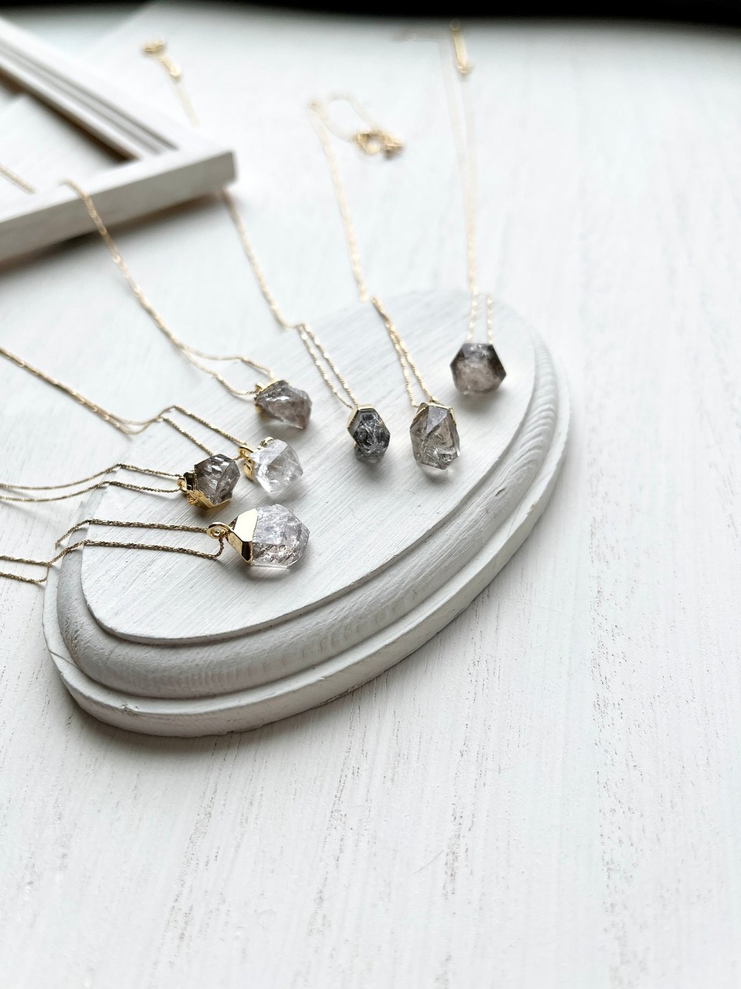 Herkimer Diamond Quartz   Long necklace - 项链 - 半宝石 透明