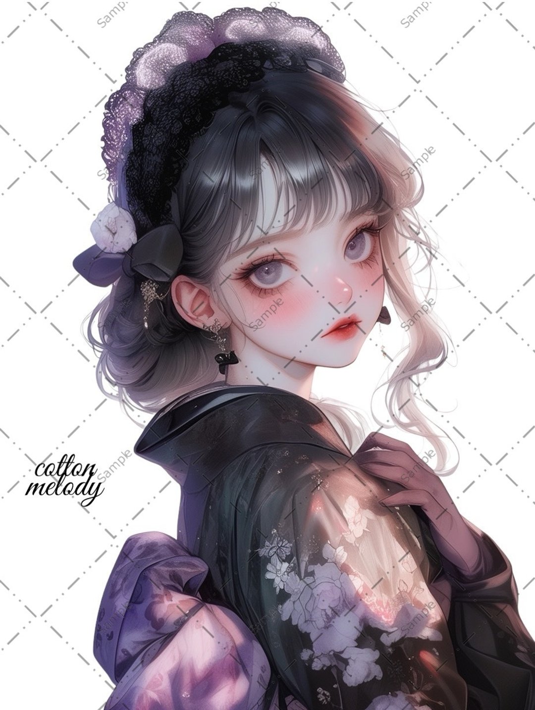 original sticker no.1024 人物贴纸 原创贴纸 人物贴纸 女孩贴纸 原创人物贴纸 - 贴纸 - 纸 
