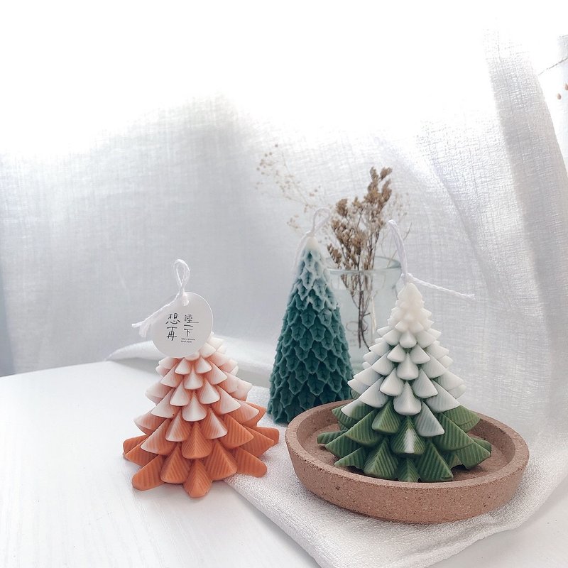 积雪小树香氛蜡烛礼盒-1入 - 蜡烛/烛台 - 蜡 绿色