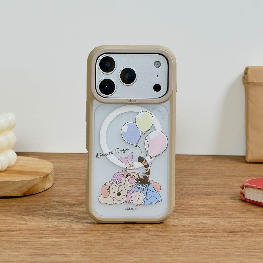 Disney小熊维尼-与朋友们气球款极光雾透MagSafe iPhone手机壳 - 手机壳/手机套 - 塑料 多色