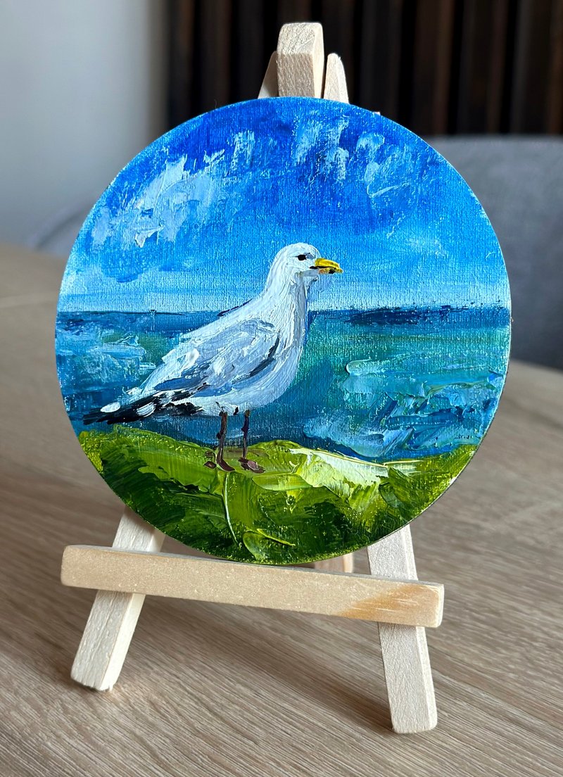 圆形海鸥油画 - 墙贴/壁贴 - 其他材质 